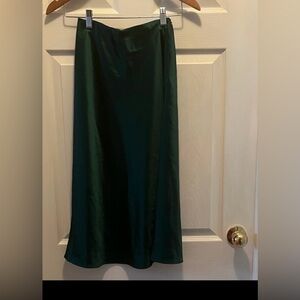 Chic Forest Green Maxi Skirt